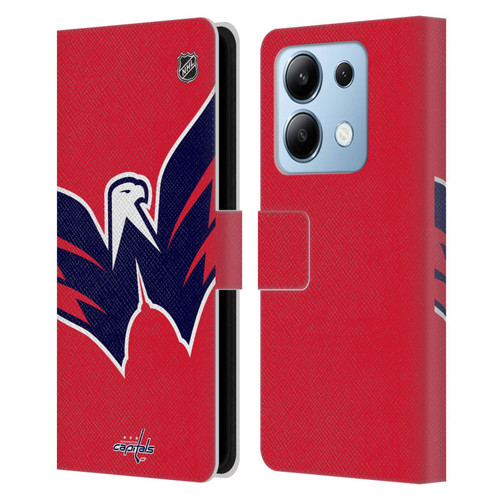NHL Washington Capitals Oversized Leather Book Wallet Case Cover For Xiaomi Redmi Note 13/13 Pro 5G