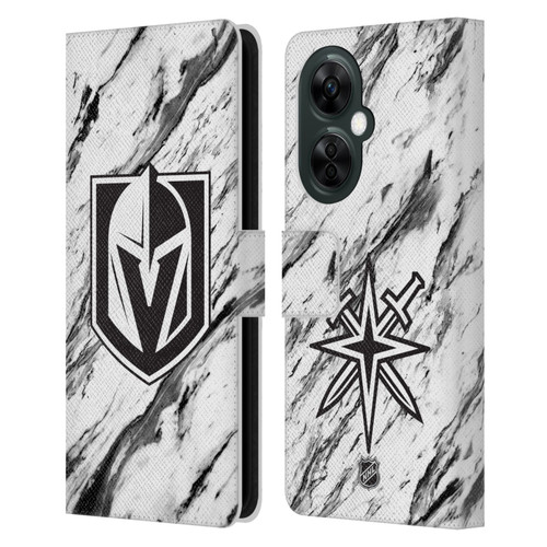 NHL Vegas Golden Knights Marble Leather Book Wallet Case Cover For OnePlus Nord CE 3 Lite 5G