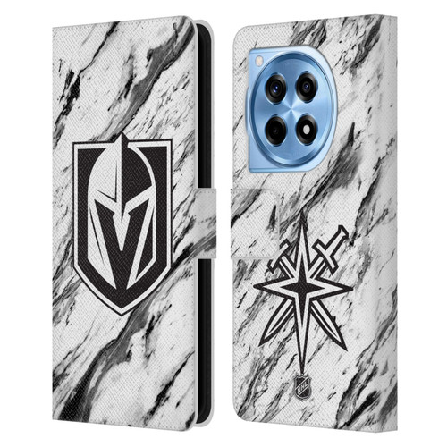 NHL Vegas Golden Knights Marble Leather Book Wallet Case Cover For OnePlus 12R