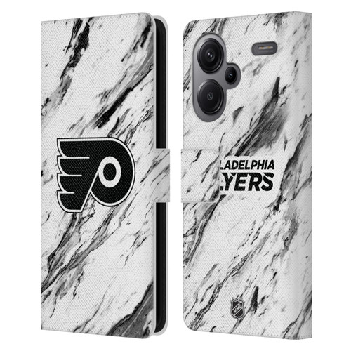 NHL Philadelphia Flyers Marble Leather Book Wallet Case Cover For Xiaomi Redmi Note 13 Pro Plus 5G