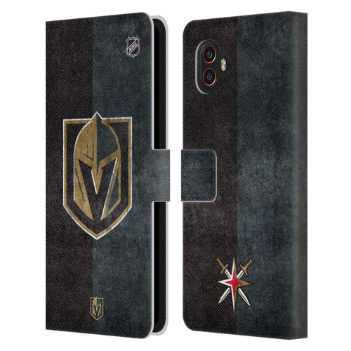 NHL Vegas Golden Knights Half Distressed Leather Book Wallet Case Cover For Samsung Galaxy Xcover6 Pro/Pro2