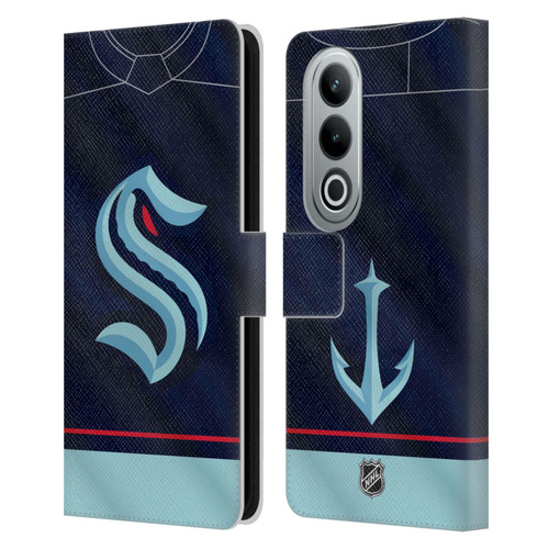 NHL Seattle Kraken Jersey Leather Book Wallet Case Cover For OPPO OnePlus Ace 3V 5G