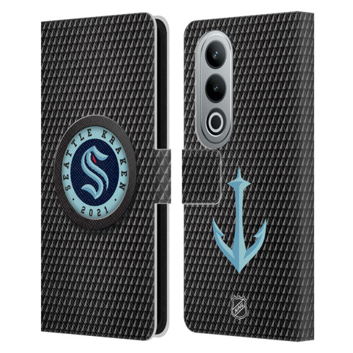 NHL Seattle Kraken Puck Texture Leather Book Wallet Case Cover For OPPO OnePlus Ace 3V 5G