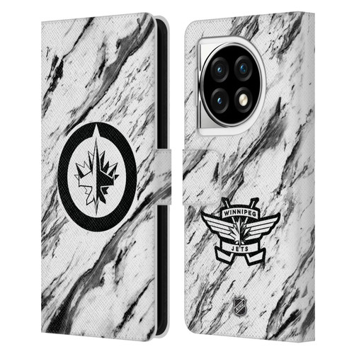 NHL Winnipeg Jets Marble Leather Book Wallet Case Cover For OPPO OnePlus Ace 3 5G