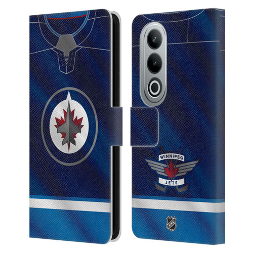 NHL Winnipeg Jets Jersey Leather Book Wallet Case Cover For OPPO OnePlus Ace 3V 5G