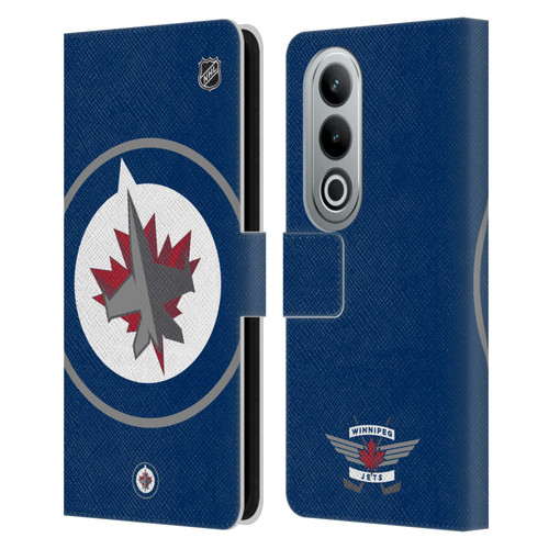 NHL Winnipeg Jets Oversized Leather Book Wallet Case Cover For OPPO OnePlus Ace 3V 5G