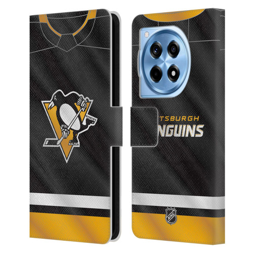 NHL Pittsburgh Penguins Jersey Leather Book Wallet Case Cover For OnePlus 12R
