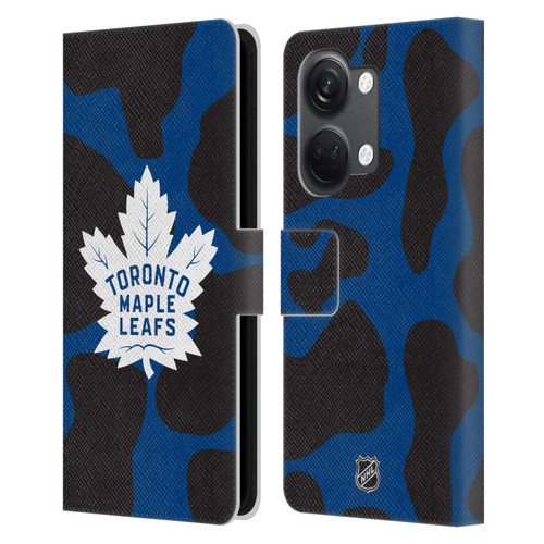 NHL Toronto Maple Leafs Cow Pattern Leather Book Wallet Case Cover For OnePlus Nord 3 5G