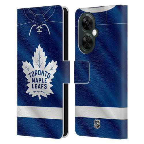 NHL Toronto Maple Leafs Jersey Leather Book Wallet Case Cover For OnePlus Nord CE 3 Lite 5G