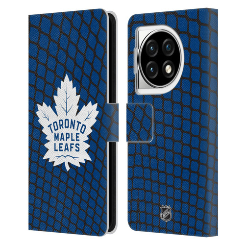 NHL Toronto Maple Leafs Net Pattern Leather Book Wallet Case Cover For OPPO OnePlus Ace 3 5G