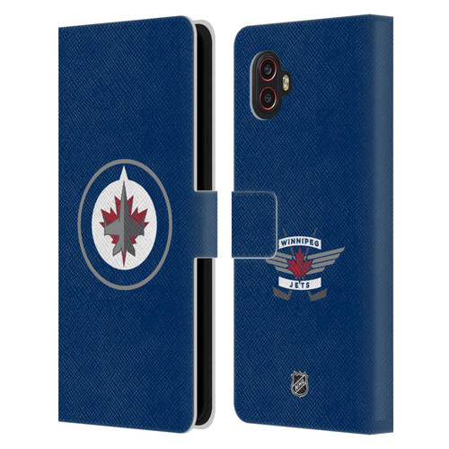 NHL Winnipeg Jets Plain Leather Book Wallet Case Cover For Samsung Galaxy Xcover6 Pro/Pro2