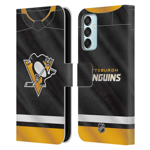 NHL Pittsburgh Penguins Jersey Leather Book Wallet Case Cover For Samsung Galaxy M15/F15 5G