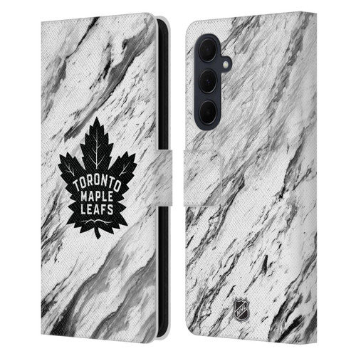 NHL Toronto Maple Leafs Marble Leather Book Wallet Case Cover For Samsung Galaxy A35 5G