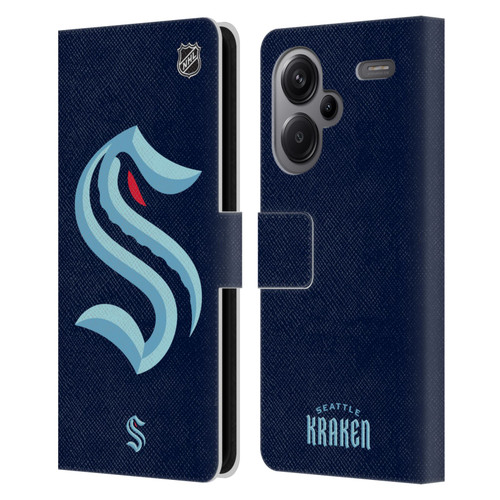 NHL Seattle Kraken Oversized Leather Book Wallet Case Cover For Xiaomi Redmi Note 13 Pro Plus 5G