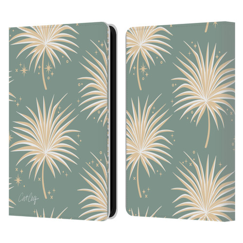 Cat Coquillette Tropical Wildlife Fan Palm Sparkles Leather Book Wallet Case Cover For Amazon Kindle 11th Gen 6in 2022