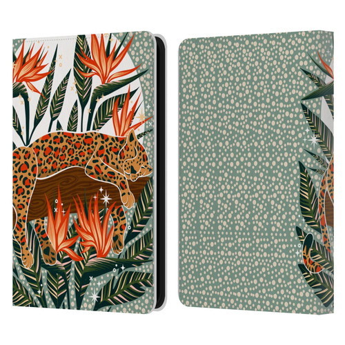 Cat Coquillette Tropical Wildlife Leopard Moonrise Leather Book Wallet Case Cover For Amazon Kindle 11th Gen 6in 2022