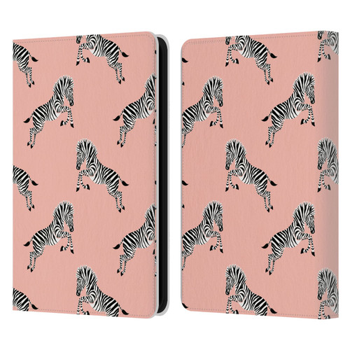 Cat Coquillette Tropical Wildlife Zebra Leap Pattern Leather Book Wallet Case Cover For Amazon Kindle 11th Gen 6in 2022