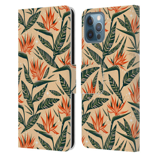Cat Coquillette Tropical Wildlife Bird Of Paradise Leather Book Wallet Case Cover For Apple iPhone 12 / iPhone 12 Pro