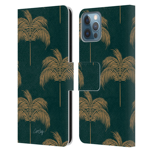Cat Coquillette Tropical Wildlife Palm Tree Oasis Leather Book Wallet Case Cover For Apple iPhone 12 / iPhone 12 Pro