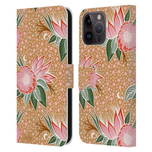 Cat Coquillette Tropical Wildlife Protea Bloom Leather Book Wallet Case Cover For Apple iPhone 15 Pro Max