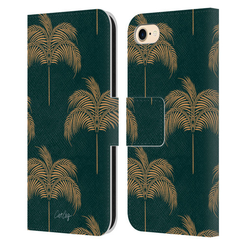Cat Coquillette Tropical Wildlife Palm Tree Oasis Leather Book Wallet Case Cover For Apple iPhone 7 / 8 / SE 2020 & 2022
