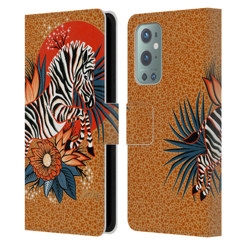 Cat Coquillette Tropical Wildlife Zebra Leap Leather Book Wallet Case Cover For OnePlus 9