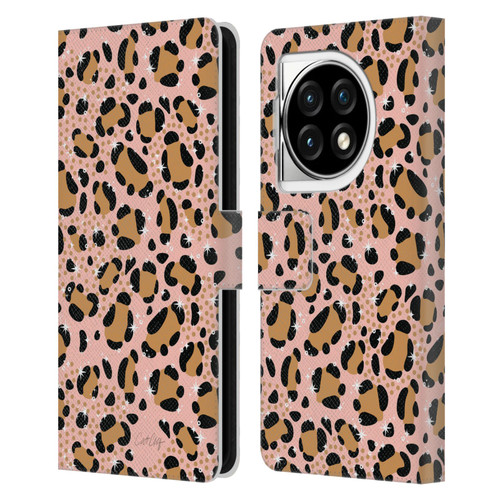 Cat Coquillette Tropical Wildlife Sparkly Leopard Print Leather Book Wallet Case Cover For OPPO OnePlus Ace 3 5G