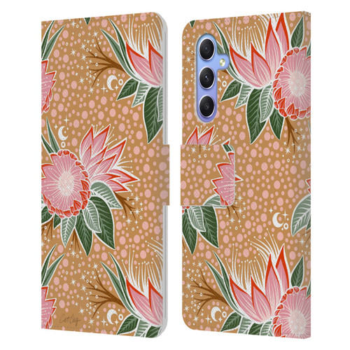 Cat Coquillette Tropical Wildlife Protea Bloom Leather Book Wallet Case Cover For Samsung Galaxy A34 5G
