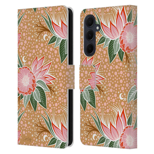 Cat Coquillette Tropical Wildlife Protea Bloom Leather Book Wallet Case Cover For Samsung Galaxy A35 5G