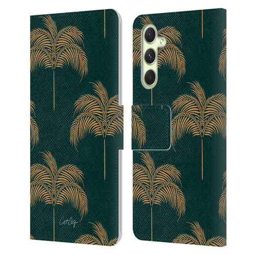Cat Coquillette Tropical Wildlife Palm Tree Oasis Leather Book Wallet Case Cover For Samsung Galaxy A54 5G