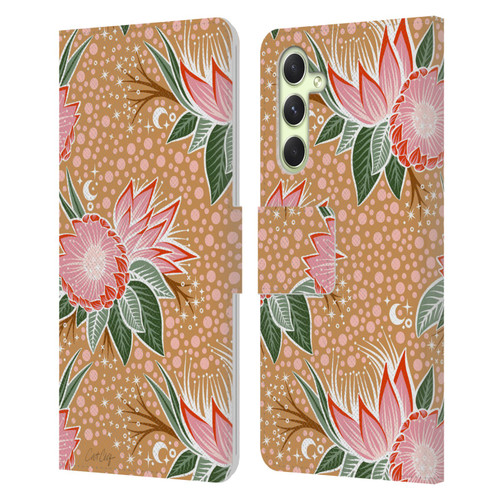 Cat Coquillette Tropical Wildlife Protea Bloom Leather Book Wallet Case Cover For Samsung Galaxy A54 5G