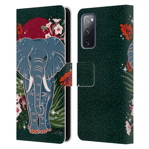 Cat Coquillette Tropical Wildlife Elephant And Aloe Leather Book Wallet Case Cover For Samsung Galaxy S20 FE / 5G