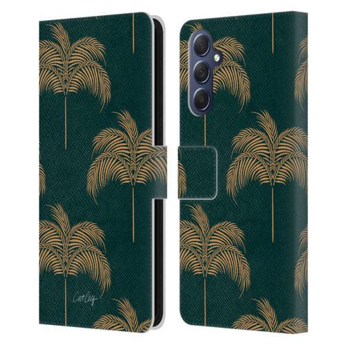 Cat Coquillette Tropical Wildlife Palm Tree Oasis Leather Book Wallet Case Cover For Samsung Galaxy M54 5G