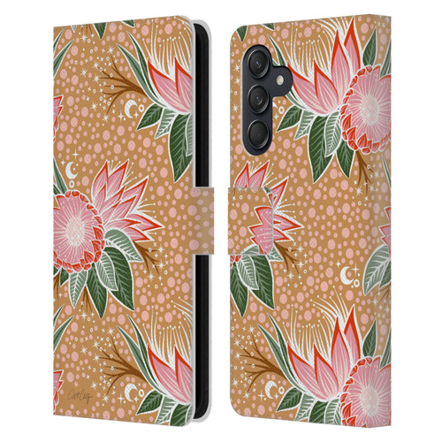 Cat Coquillette Tropical Wildlife Protea Bloom Leather Book Wallet Case Cover For Samsung Galaxy M55 5G