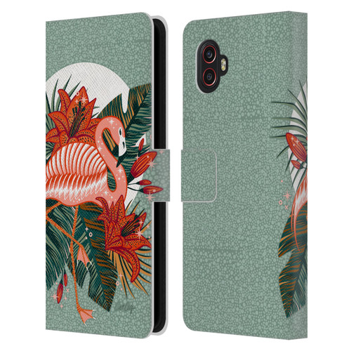 Cat Coquillette Tropical Wildlife Flamingo And Lilies Leather Book Wallet Case Cover For Samsung Galaxy Xcover6 Pro/Pro2