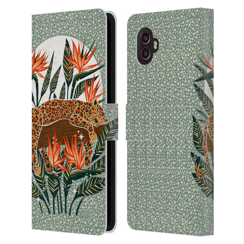 Cat Coquillette Tropical Wildlife Leopard Moonrise Leather Book Wallet Case Cover For Samsung Galaxy Xcover6 Pro/Pro2