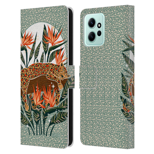 Cat Coquillette Tropical Wildlife Leopard Moonrise Leather Book Wallet Case Cover For Xiaomi Redmi 12