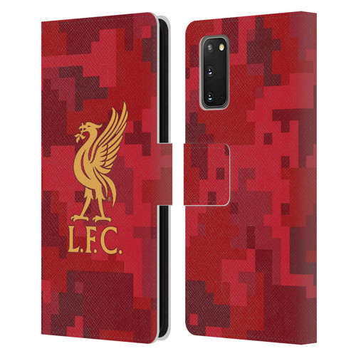 Liverpool Football Club Digital Camouflage Home Red Leather Book Wallet Case Cover For Samsung Galaxy S20 / S20 5G