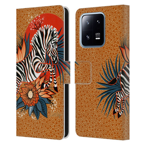 Cat Coquillette Tropical Wildlife Zebra Leap Leather Book Wallet Case Cover For Xiaomi 13 Pro 5G