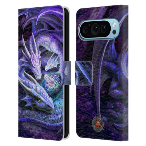 Anne Stokes Mix Fantasy Art Welcome Hatchling Leather Book Wallet Case Cover For Google Pixel 9 / Pixel 9 Pro