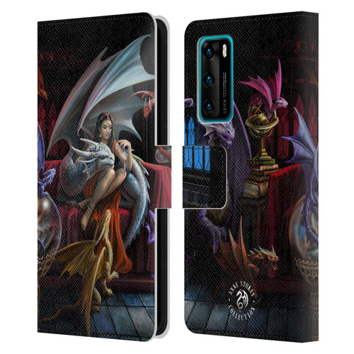 Anne Stokes Mix Fantasy Art Dragon Charm Leather Book Wallet Case Cover For Huawei P40 5G