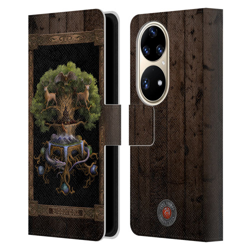 Anne Stokes Mix Fantasy Art Yggdrasil Leather Book Wallet Case Cover For Huawei P50 Pro