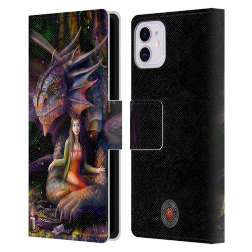 Anne Stokes Mix Fantasy Art Spirit Dragon Leather Book Wallet Case Cover For Apple iPhone 11