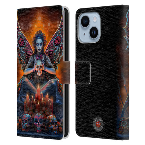 Anne Stokes Mix Fantasy Art Skull Fairy Leather Book Wallet Case Cover For Apple iPhone 14 Plus