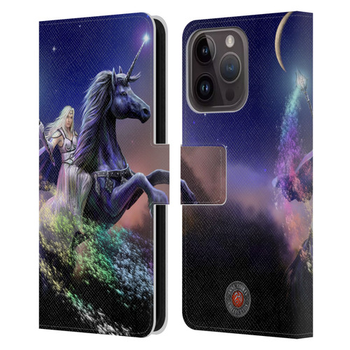 Anne Stokes Mix Fantasy Art Rainbow Magic Leather Book Wallet Case Cover For Apple iPhone 15 Pro