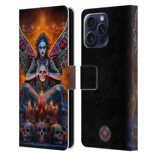 Anne Stokes Mix Fantasy Art Skull Fairy Leather Book Wallet Case Cover For Apple iPhone 16 Pro Max