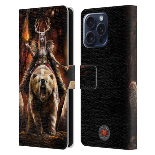 Anne Stokes Mix Fantasy Art Viking Witch Leather Book Wallet Case Cover For Apple iPhone 16 Pro Max