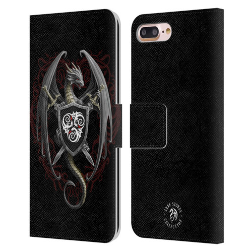 Anne Stokes Mix Fantasy Art Dragon Defender Leather Book Wallet Case Cover For Apple iPhone 7 Plus / iPhone 8 Plus