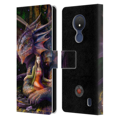 Anne Stokes Mix Fantasy Art Spirit Dragon Leather Book Wallet Case Cover For Nokia C21