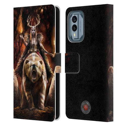 Anne Stokes Mix Fantasy Art Viking Witch Leather Book Wallet Case Cover For Nokia X30